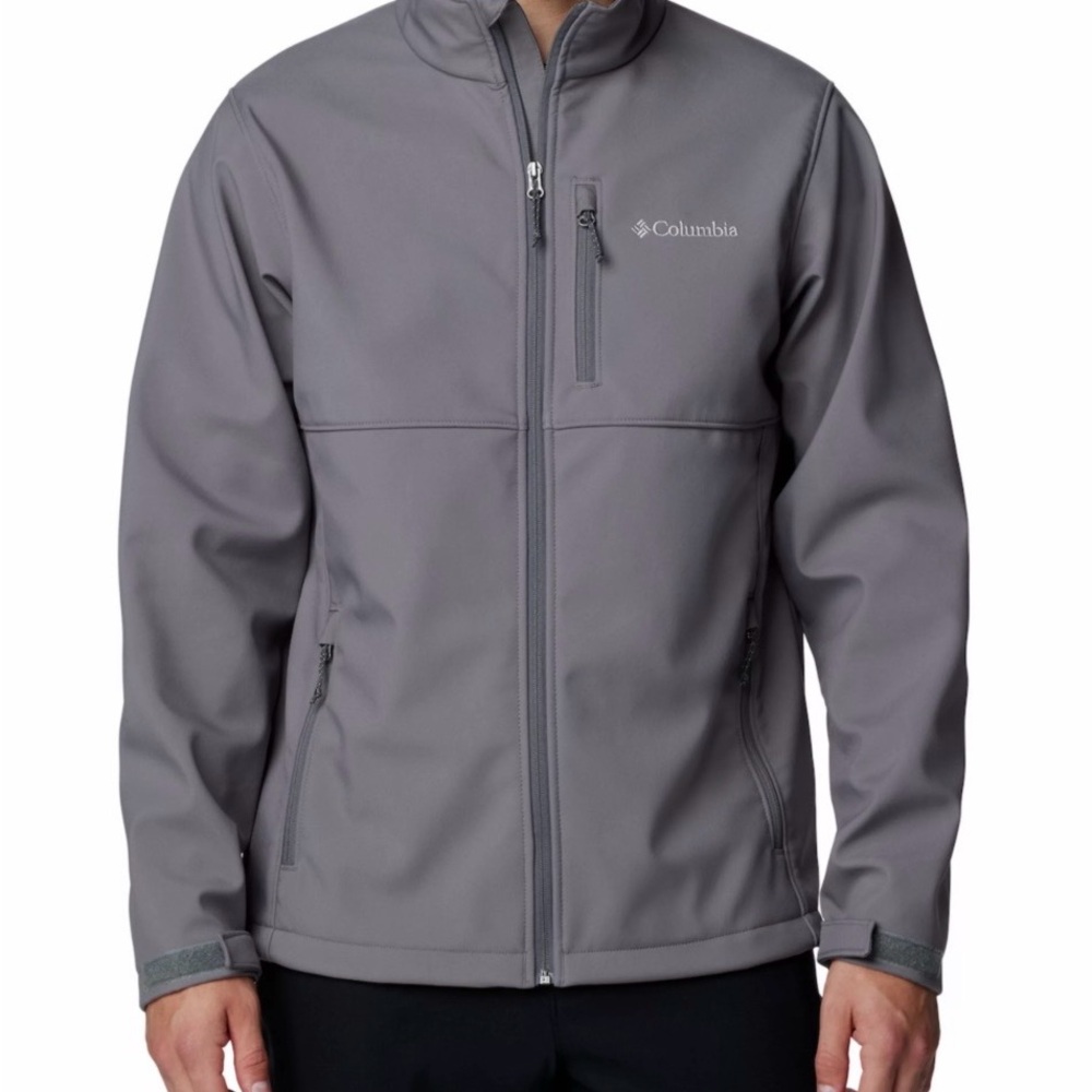 Columbia Ascender Softshell Gray Performance Jack… - image 1
